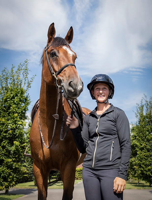 Sanne met haar paard