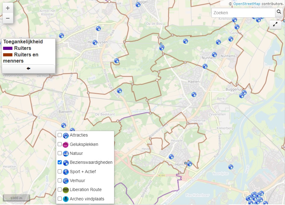 POI ruiterrouteplanner Limburg